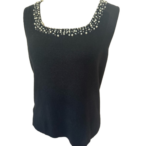 Emma James Embellished Sweater Tank - Picture 1 of 6